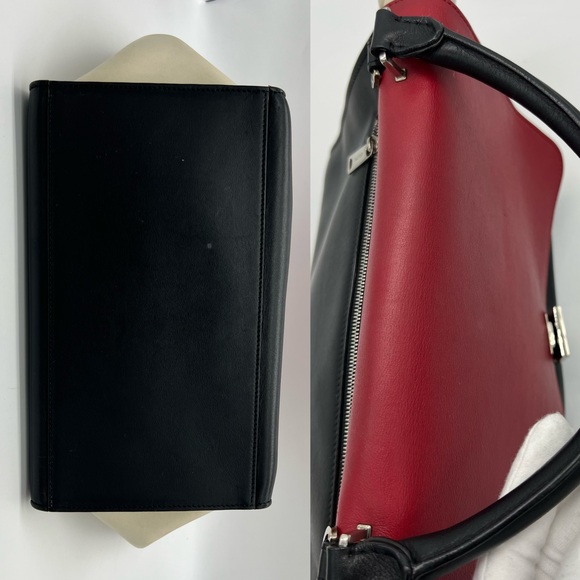 Authentic Celine tricolours Calfskin leather medium Trapeze handbag - Picture 10 of 16